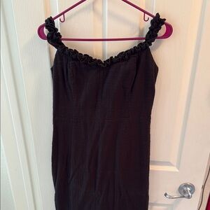 Elegant Black Ruffled Dress